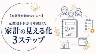 【家計簿が続かない人へ】元教員FPが4年続けた家計の見える化3ステップ